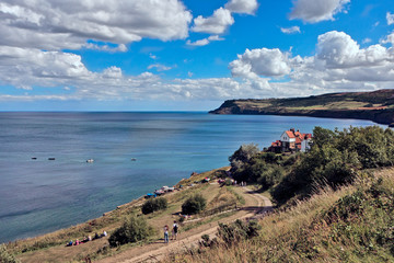 Scenic view of Robin Hood's Bay