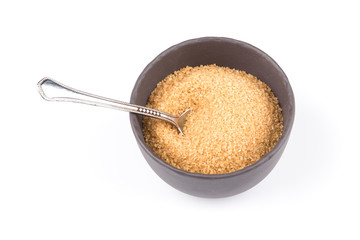 brown sugar in a dark bowl