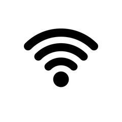Vector of  Wi-Fi network Icon. Flat design. Black on white background. Vector illustration.