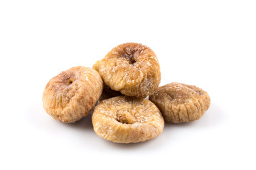 Dried Figs on white background