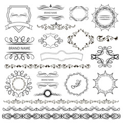 Set of vector graphic elements for design