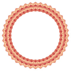 Obraz premium Round abstract geometric frame. Vector clip art.