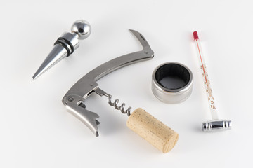 Corkscrew and accessories for wine