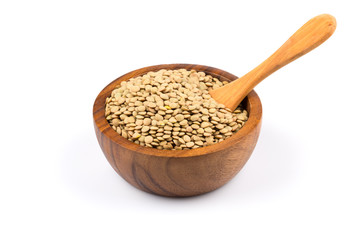 French green lentils in bowl
