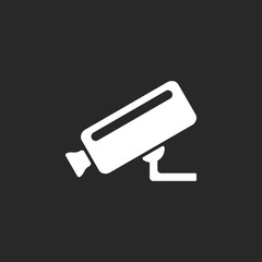 Security camera  sign simple icon on background