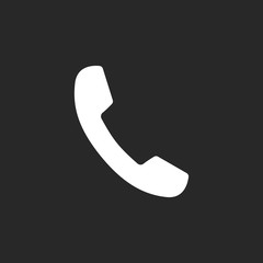 Phone call sign simple icon on background
