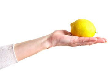 Lemon on a white background