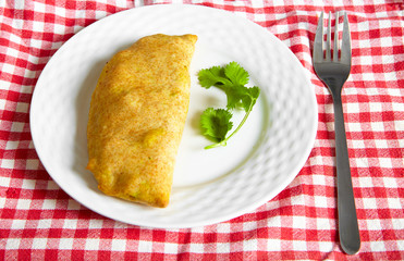 Vegetarian patty on a plate