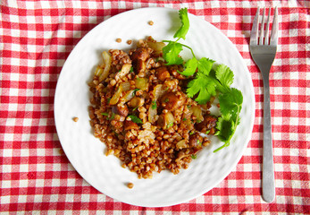 Fried mushrooms on a plate