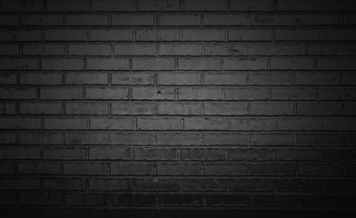 Fototapeta na wymiar Black brick wall background