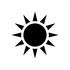 sun summer weather icon simple