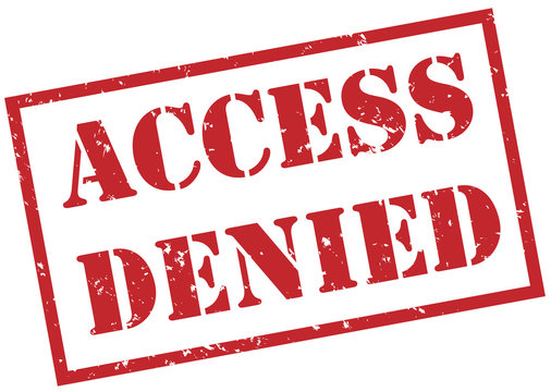 access denied red stamp on white background