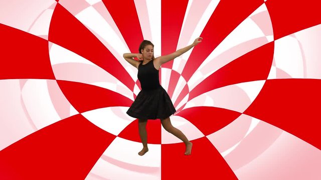 Modern dancer Checker Tunnel motion background 