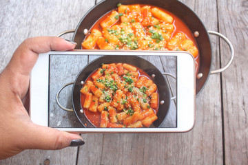 Rice cake korean food