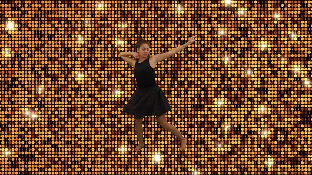 Modern dancer Golden Reflective motion background .