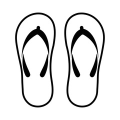 flip-flop shoes sandals tourism summer beach travel icon