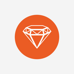 Diamond sign icon. Jewelry symbol. Gem stone.