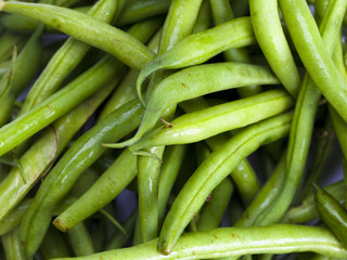green bean pile