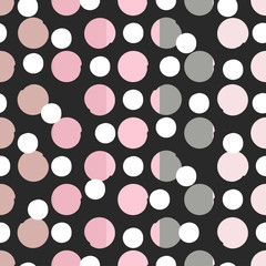 Seamless universal pattern. Polka dots, circles, strips