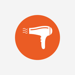 Hairdryer sign icon. Hair drying symbol.