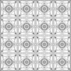 Old ceramic tiles patterns handicraft from thailand In the park