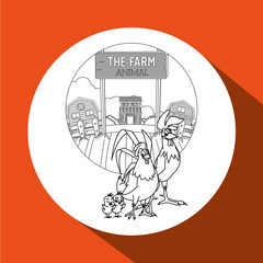 Farm design. animal icon. nature concept, vector illustration