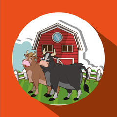 Farm design. animal icon. nature concept, vector illustration