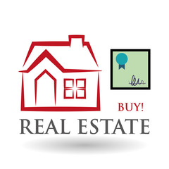 Real estate design. home concept. Property icon, vector illustration