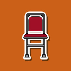 Chair design. seat icon. furniture concept, vector illustration
