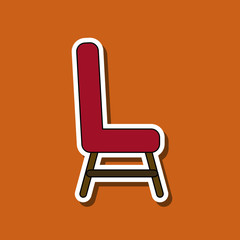 Chair design. seat icon. furniture concept, vector illustration