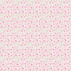 小花柄シームレスパターン　ピンク系