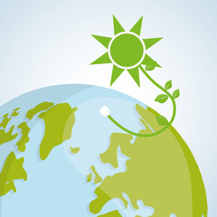 Ecology design. protection icon.  green concept. , vector illustration