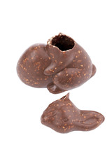 cracked chocolate bunny