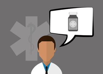 Doctor design. Medical care concept. Health care sign