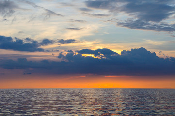 Seascape of Similand during sunset, lowkey, background