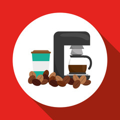 Coffee design. breakfast conceptl. white background