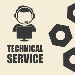 Technical service. call center icon. support concept