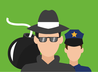 Security design. Protection icon. Colorful illustration