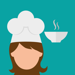 Chef design,  supplies icon. restaurant concept, vector illustration
