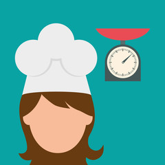 Chef design,  supplies icon. restaurant concept, vector illustration