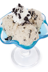 cookies and cream ice cream in glass