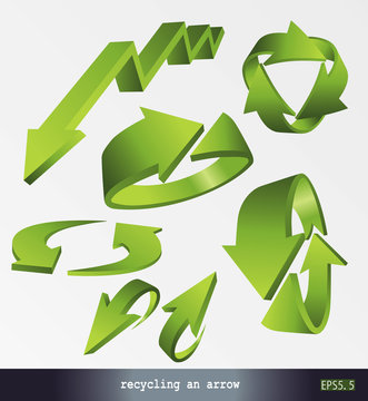 eps Vector image: recycling an arrow 4