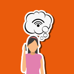 Technology design. social media icon. smartphone concept