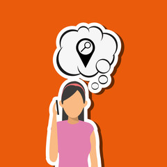 Technology design. social media icon. smartphone concept