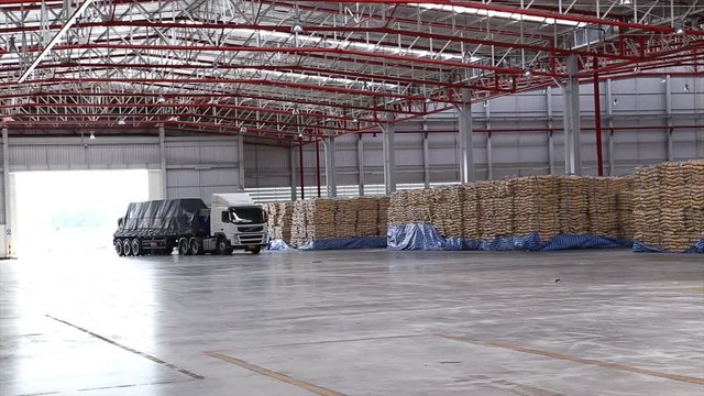 Truck arrived at warehouse