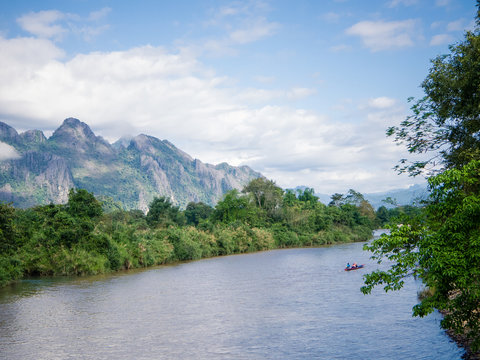 Vang Vieng river in Laos