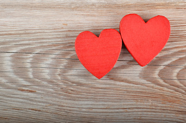 Naklejka na ściany i meble Heart on wooden background