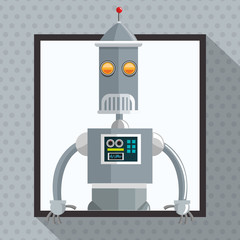 Robot design. Technology concept. Colorful illustration