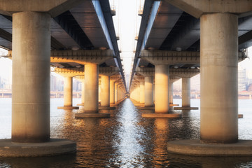 bridge from below