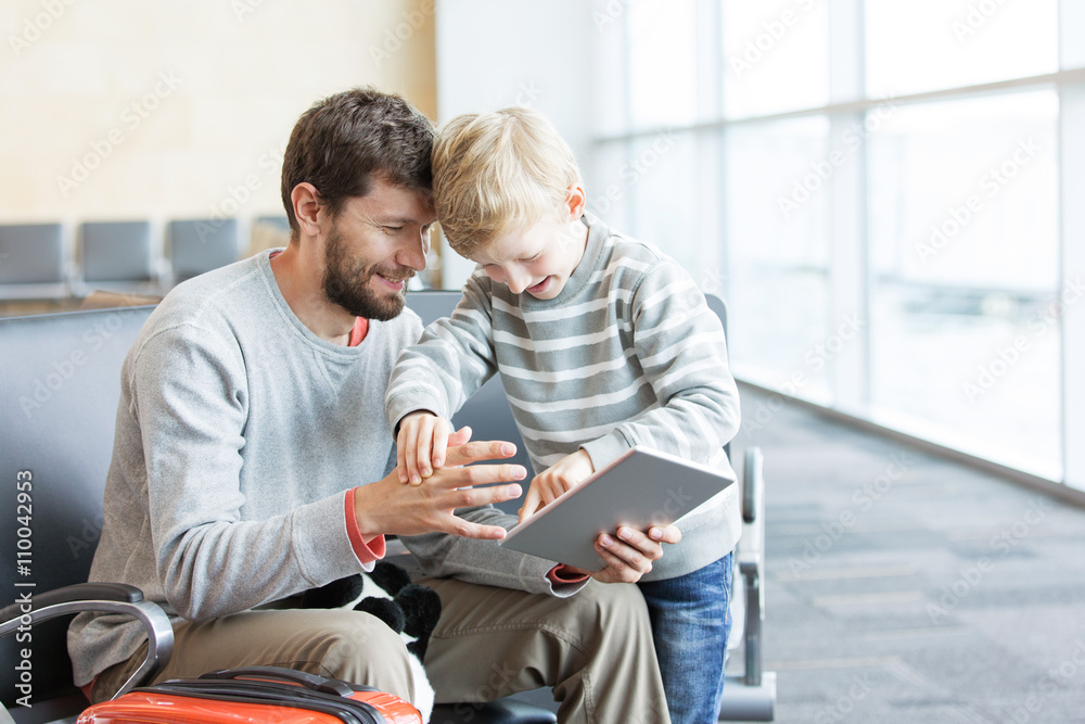 Canvas Prints family at airport